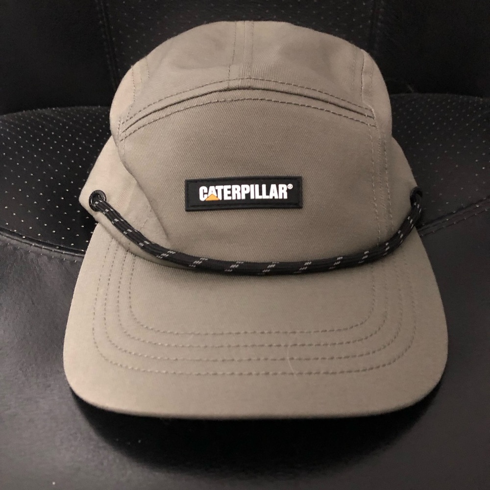 Caterpillar Olive Cement Military Cap with Black Adjustable Strap